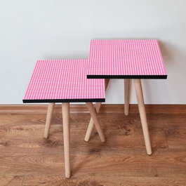 Hanah Home Mesa Nido Rosa y Blanco (2 Piezas)